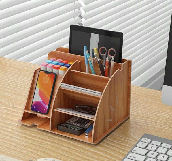 Wooden Desktop Organizer