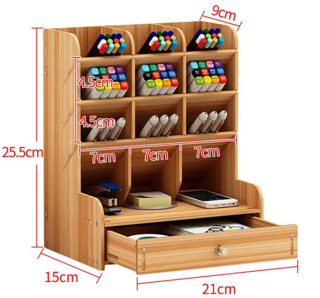 Wooden Desk Organizer