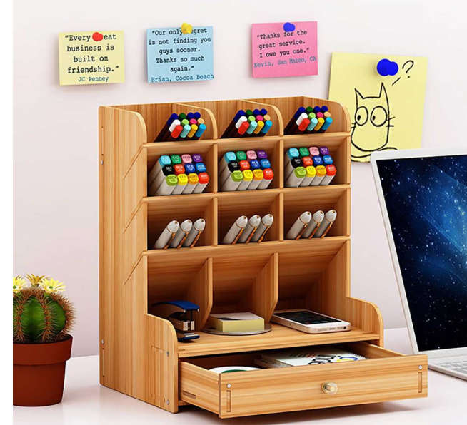 Wooden Desk Organizer