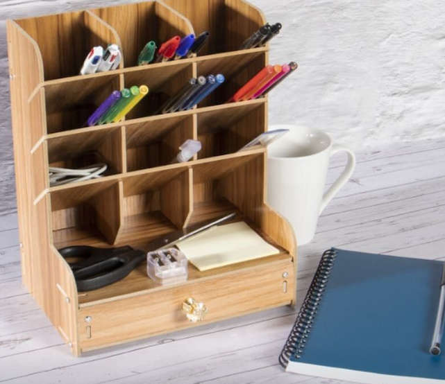 Wooden Desk Organizer