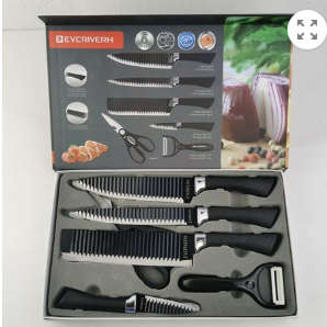 Chef's Knife - Black - 6 Pieces Set
