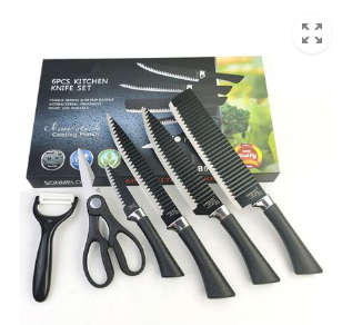 Chef's Knife - Black - 6 Pieces Set