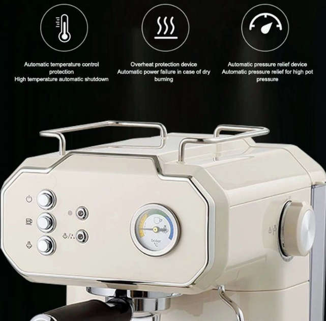 Espresso Coffee Machine-White