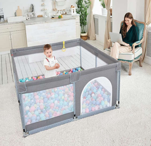 Baby Indoor   Playpen - Grey