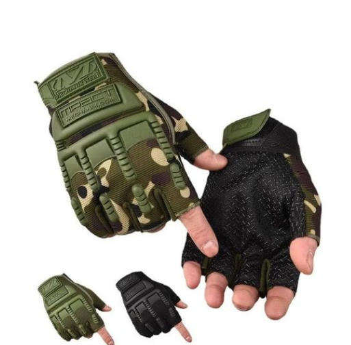 2 Pairs Outdoor Sports Half Finger Gloves