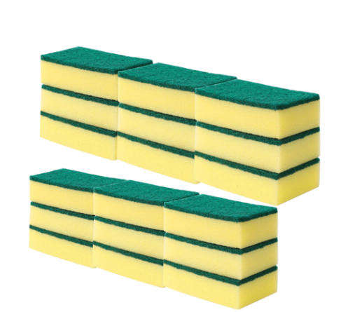 40 Piece Multi-Purpose Washing Sponges - Yellow & Green