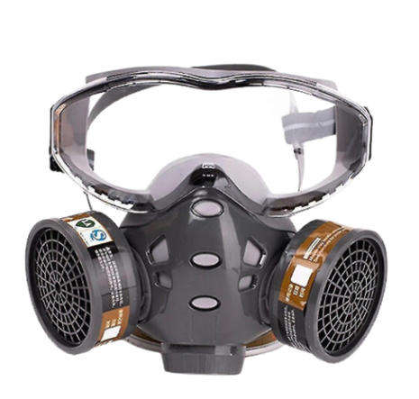Gas Mask With Safety Goggles, Dust Respirator With Activated Carbon Filter