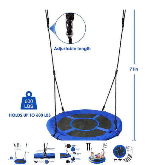 Outdoor Round Tree Swing (Saucer)