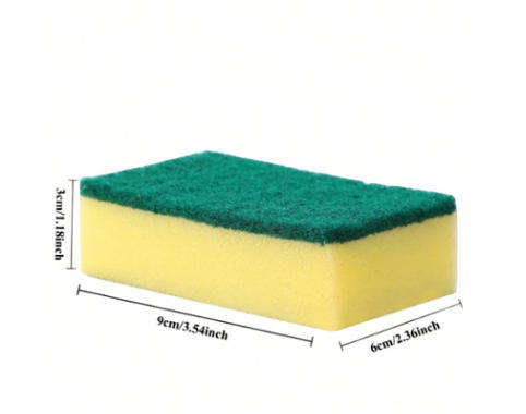 40 Piece Multi-Purpose Washing Sponges - Yellow & Green