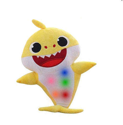 Led Light Singing Baby Shark Doll Children Soft Plush Toy