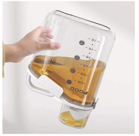 2-Pack Airtight Food Storage Containers with Measuring Cups (Lids)