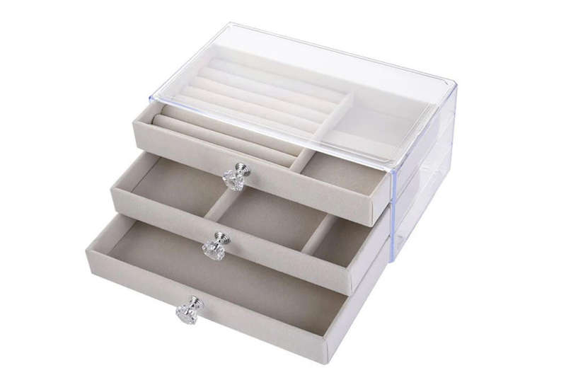 Luxury Acrylic 3 Drawer Jewellery Box