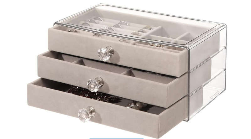 Luxury Acrylic 3 Drawer Jewellery Box