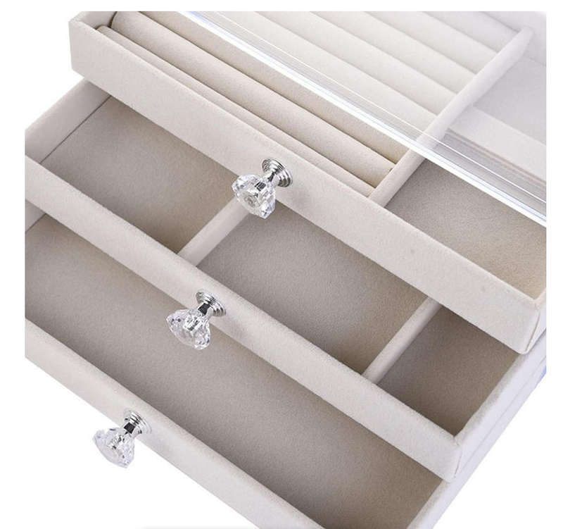 Luxury Acrylic 3 Drawer Jewellery Box