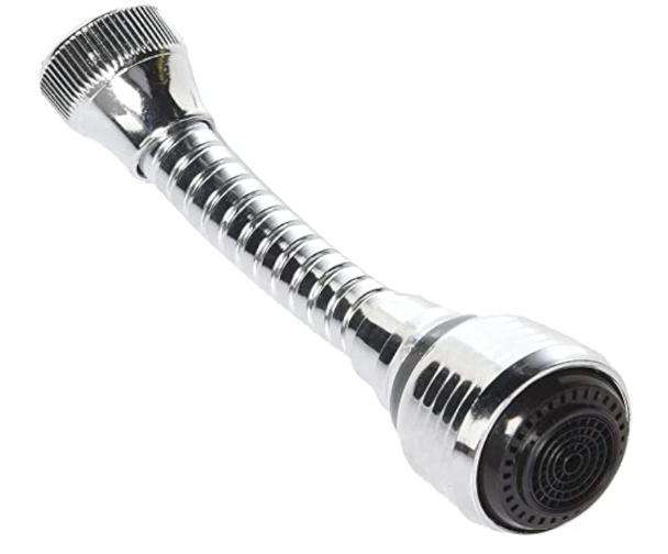 Turbo Flex 360 Instant Hands Free Faucet Swivel Spray Sink Hose Silver
