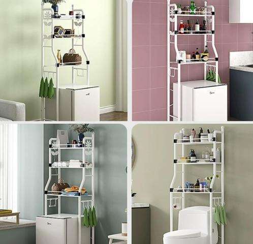 Over The Toilet Storage Rack, 3-Tier Bathroom Space Saver Over The Toilet Storage Shelf, Freestandin