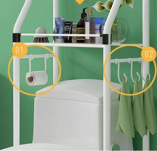 Over The Toilet Storage Rack, 3-Tier Bathroom Space Saver Over The Toilet Storage Shelf, Freestandin