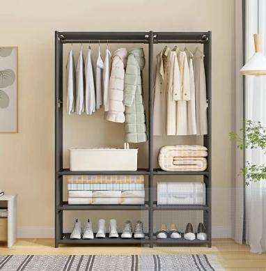Multi-Function Corner Coat Rack  Simple and fashionable design, the black independent coat rack is p
