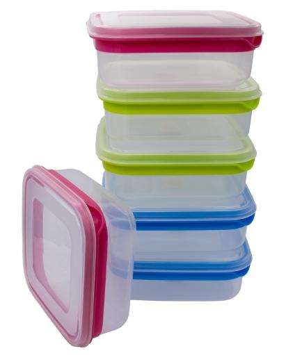 Plastic Containers Square Storage Containers - 6 Pack