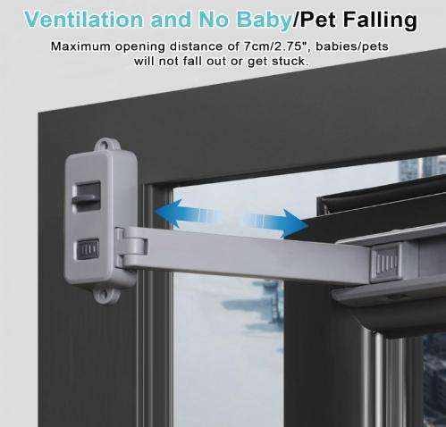 Window Safety Locks, Window Ventilation Restrictor, Punch-Free Window Security Locks Window Re