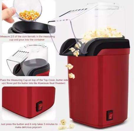110v 220v 1200w Pop Corn Machine Electric Automatic Hot Air Mini Popcorn Maker