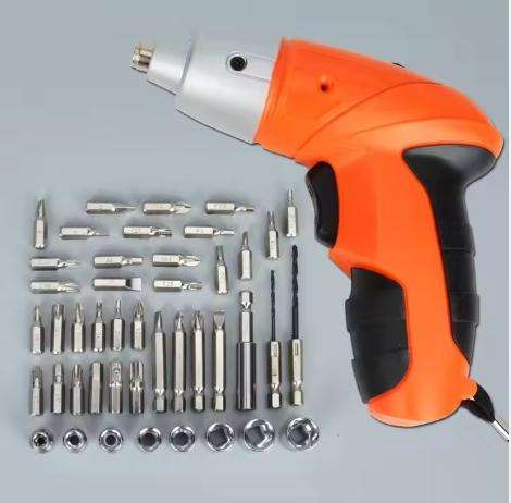 45PCS 3.6V Rechargeable Battery Powered Electric Screwdriver Set Cordless Multifunctional Electric S