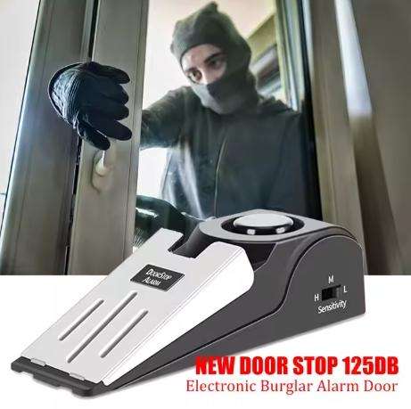 125DB Adjustable Sensitivity Switch Anti Theft Burglar Alert Home Safe Security Detection Wedge Door