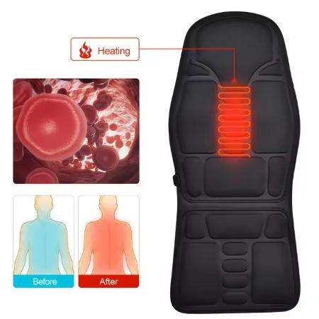 Home Car Office Electric Kneading Vibration Heating Massage Chair Pad Back Massage Seat Cushion with