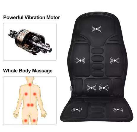 Home Car Office Electric Kneading Vibration Heating Massage Chair Pad Back Massage Seat Cushion with