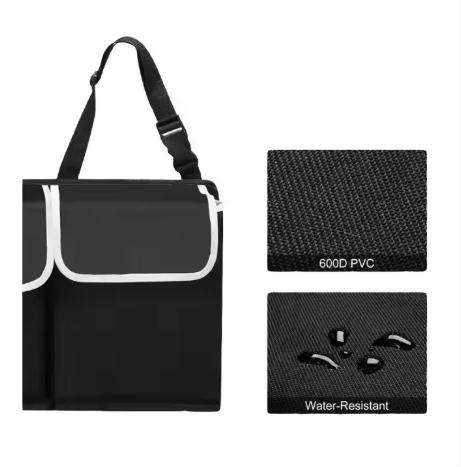 Multi-functional Car Storage Bag Custom Black Trunk Storage Box Foldable Seat Back Hanging Car Organ