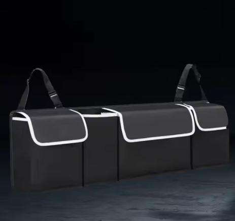 Multi-functional Car Storage Bag Custom Black Trunk Storage Box Foldable Seat Back Hanging Car Organ