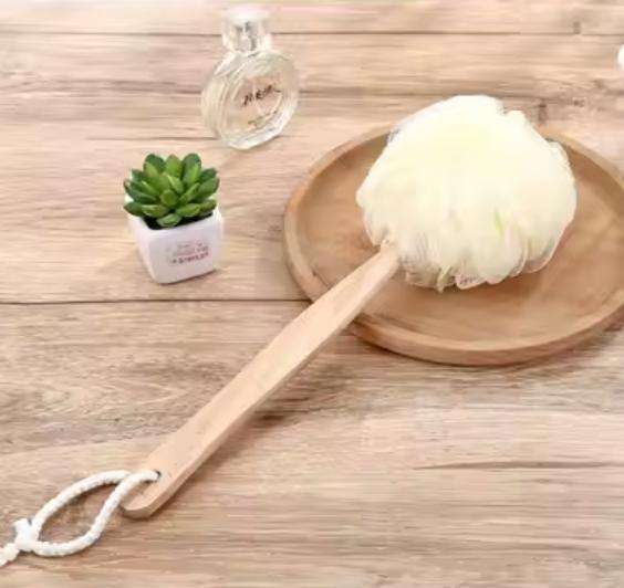 Custom Large Bath Sponge Body Scrubber Mesh Shower Pouf Bath Ball Sponge for Exfoliating
