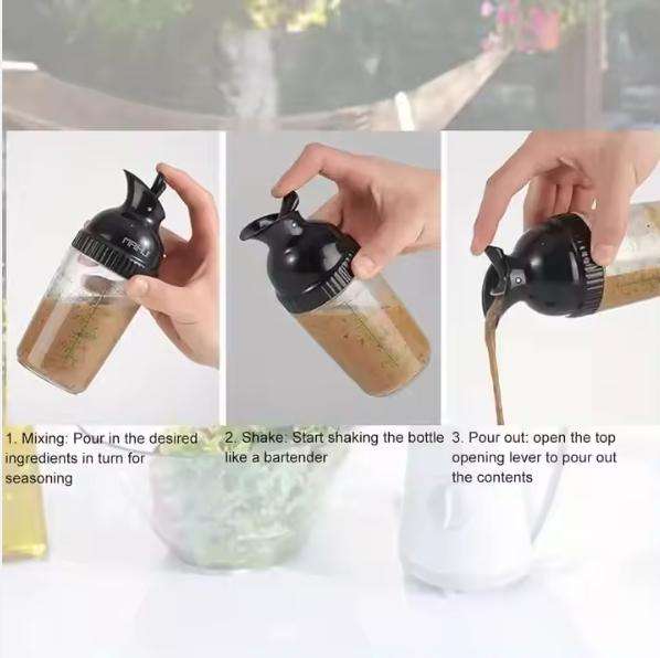 Salad Dressing Shaker Container, Dishwasher Safe, Homemade Oil and Vinegar Salad Dressing Bottle Mix