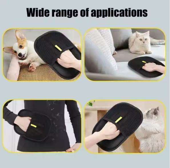 Pet Hair Removal Glove Tool for Cats & Dogs, Ideal for Home and Car Use
