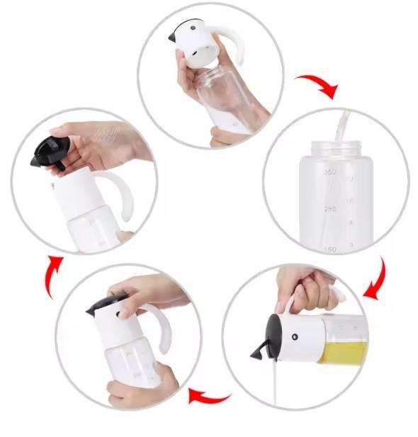 Plastic Body Automatic Gravity Oil and Vinegar Dispenser