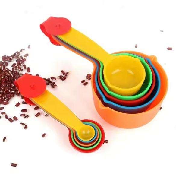 Kitchen Measuring Tools Plastic Colorful Measuring Cups and Spoons Set