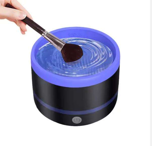 Portable Electric Makeup Brush Cleaner Machine Automatic Silicone Cleanser Beauty Makeup Brushes Eff