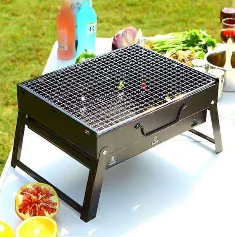 Small Stainless Steel Outdoor Portable Folding Charcoal BBQ Grill Oven Charcoal Camping Stove Grill