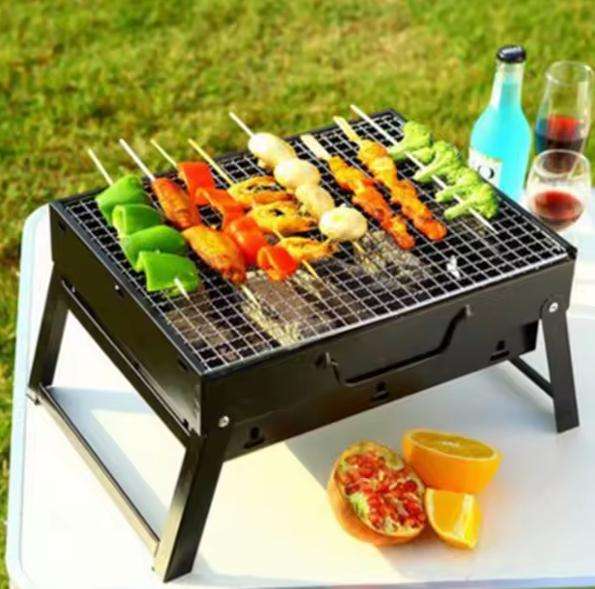 Small Stainless Steel Outdoor Portable Folding Charcoal BBQ Grill Oven Charcoal Camping Stove Grill