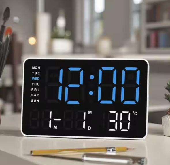 Custom Smart Digital Desk Led Multifunctional Clock with Time and Date Digital Clock for Bedroom