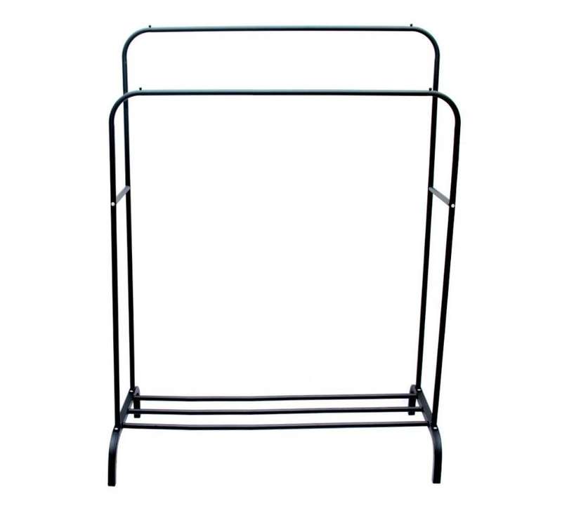 Multifunctional Roller Coat Hanger Metal Clothing Display Rack Clothes Rack Shelf Hat Shoes Storage