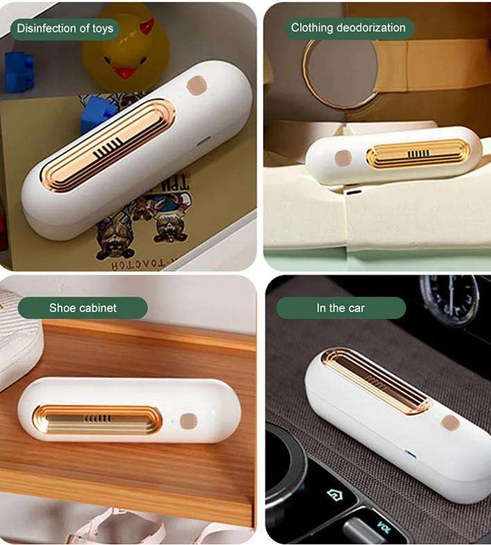 Rechargeable Portable Fridge Deodorizer Odor Sterilization Air Cleaner Ozone Generator Air Purifier
