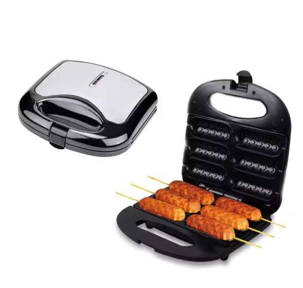 Electric Home Use Non-stick Coating Grill Sausage Frying and Baking Machine Hot Dog Maker