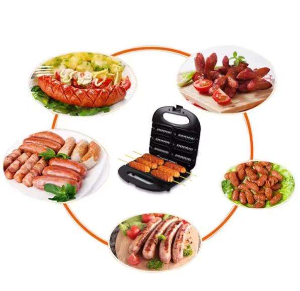 Electric Home Use Non-stick Coating Grill Sausage Frying and Baking Machine Hot Dog Maker