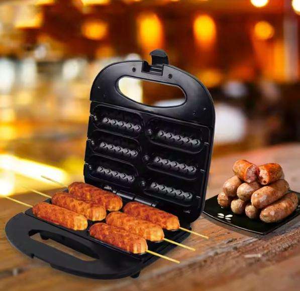 Electric Home Use Non-stick Coating Grill Sausage Frying and Baking Machine Hot Dog Maker