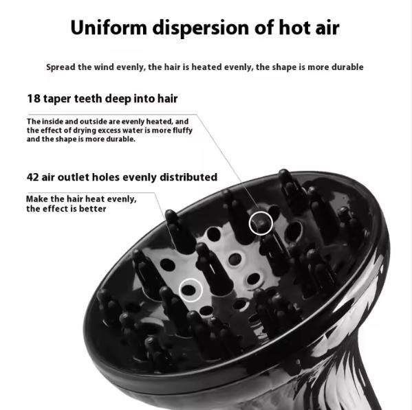 Professional Salon Hair Dryers Attachment Deep Bowl Diffuser Custom Logo Best Diffusers for Curly Ha