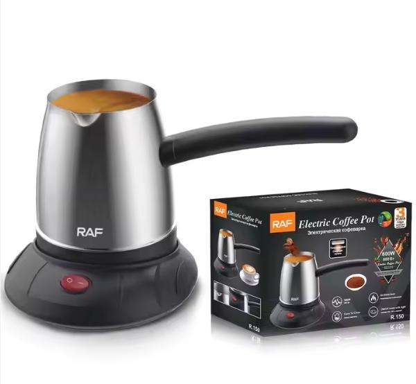 RAF European Gauge 500ml Stainless Steel Electric Coffee Maker Kettle Household Use Turkish Coffee