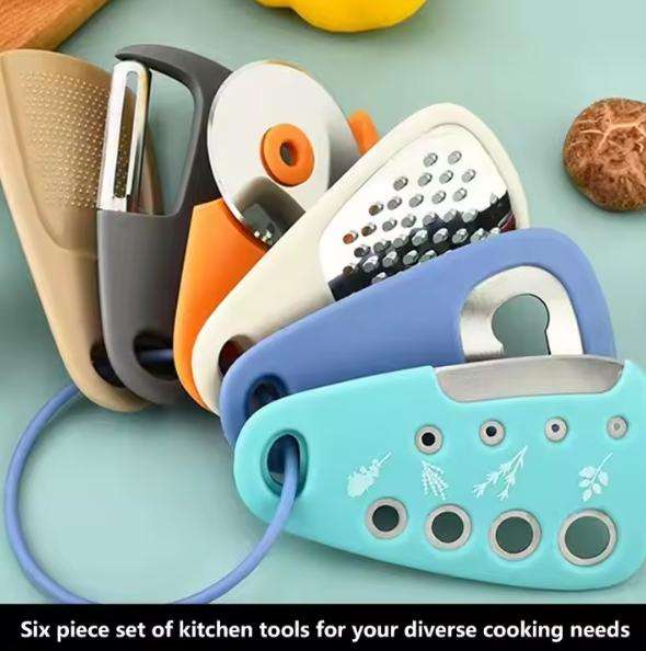 6-in-1 Set of Smart Metal Kitchen Gadgets Small Accessories for Home Kitchen