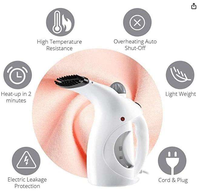Buyntry Multipurpose Portable Handheld Garment facial Steamer