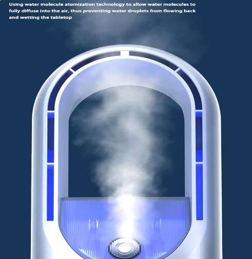 portable air conditioner electric fan USB cooler blade less 6 speeds silent timed air condition